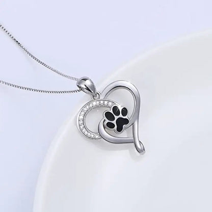 Infinite Heart Paw Necklace