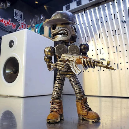 Classic Piston Skeleton Soldiers Sculpture