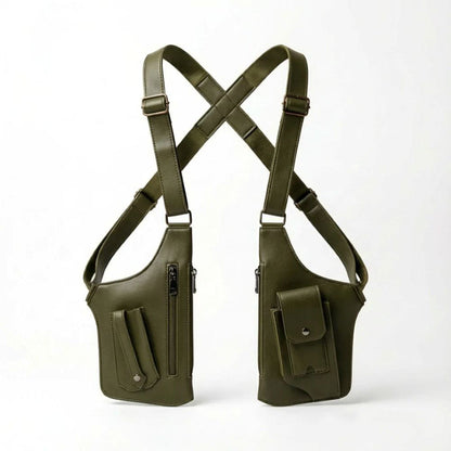 Premium Leather Shoulder Bag - Hidden Anti-Theft Compartments