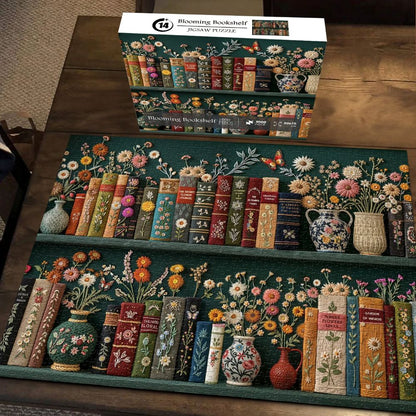 Blooming Bookshelf Jigsaw Wooden Puzzle 1000 Pieces