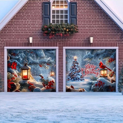 Cardinal's Christmas Garage Door Covers D488