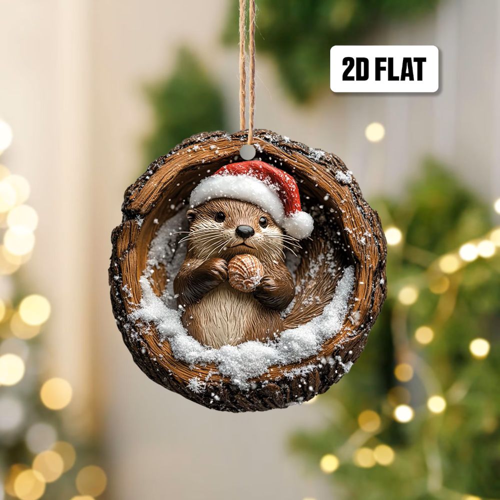 Otter - Animal Christmas Ornament CH084