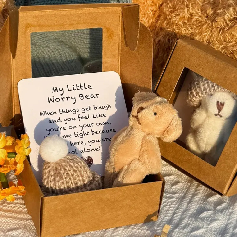 Handmade Mini Plush Teddy Bear in Box