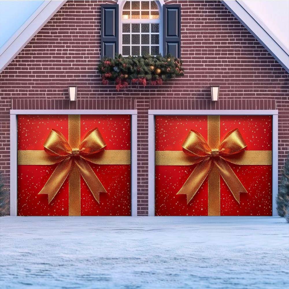 Gift Wrap Christmas Garage Door Covers D487