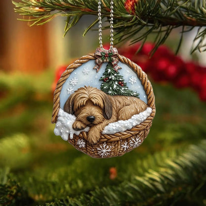Briard In Mini Basket Ornament - MB004