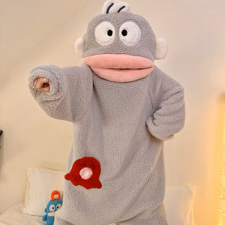 Funny Big Mouth Plush Onesie Pajamas