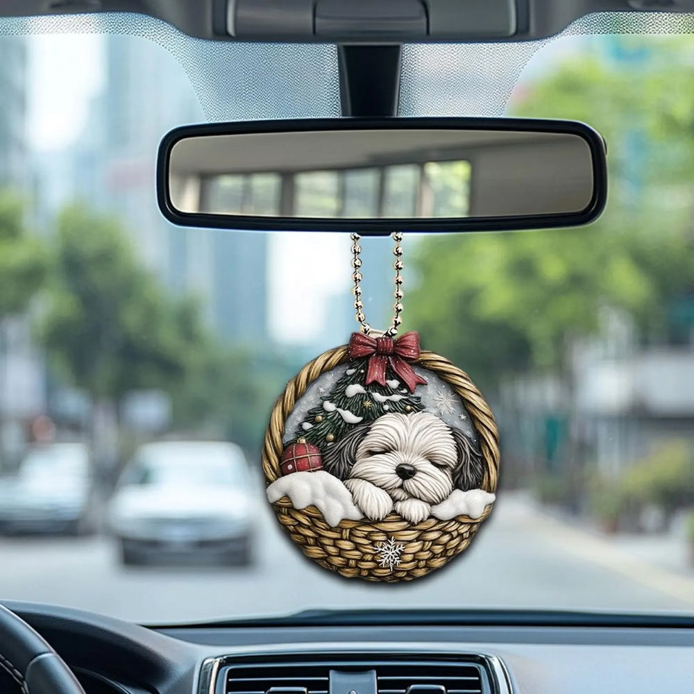 Havanese In Mini Basket Ornament - MB040