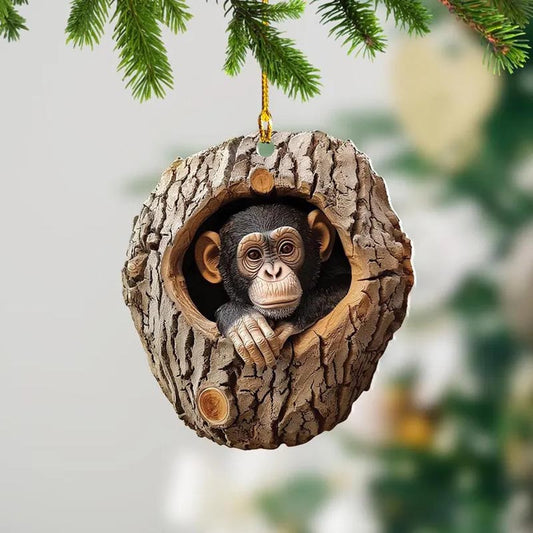 Monkey - Animal Christmas Ornament CH041
