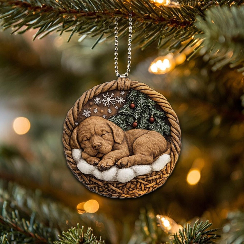 Chesapeake Bay Retriever In Mini Basket Ornament - MB043