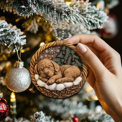 Chesapeake Bay Retriever In Mini Basket Ornament - MB043