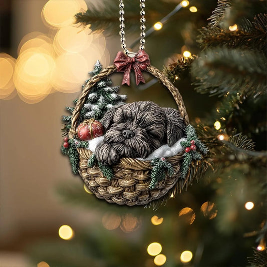 Bouvier Des Flandres In Mini Basket Ornament - MB044