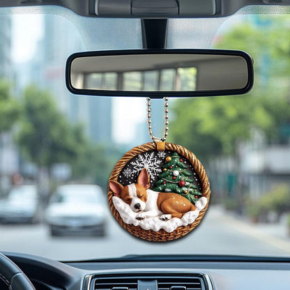 Basenji In Mini Basket Ornament - MB046