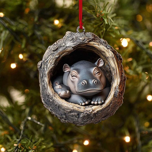 Hippo - Animal Christmas Ornament CH046