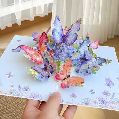 Vibrant 3D Butterfly & Daisy Pop-Up Greeting Card💐🦋