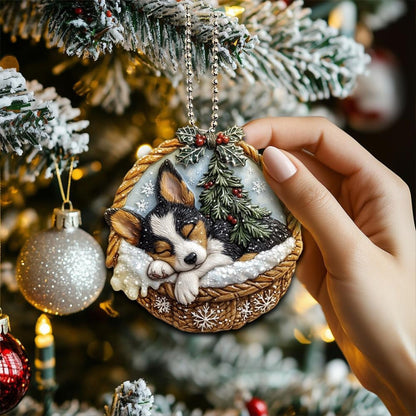 Australian Cattle Dog In Mini Basket Ornament - MB048