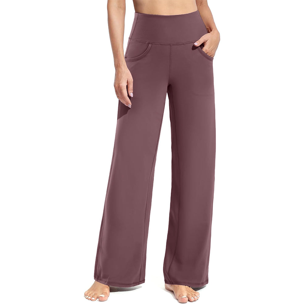 Wide Leg Pants Woman Yoga Pants with Pockets Stretch Loose Casual Lounge Sweatpants