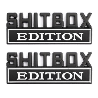 Shitbox Edition - Emblem Sticker Badge, Funny Decals for Car, Truck, SUV, Motorcycle - TE016