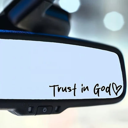 Trust in God Car Rearview Mirror Sticker - 2pcs