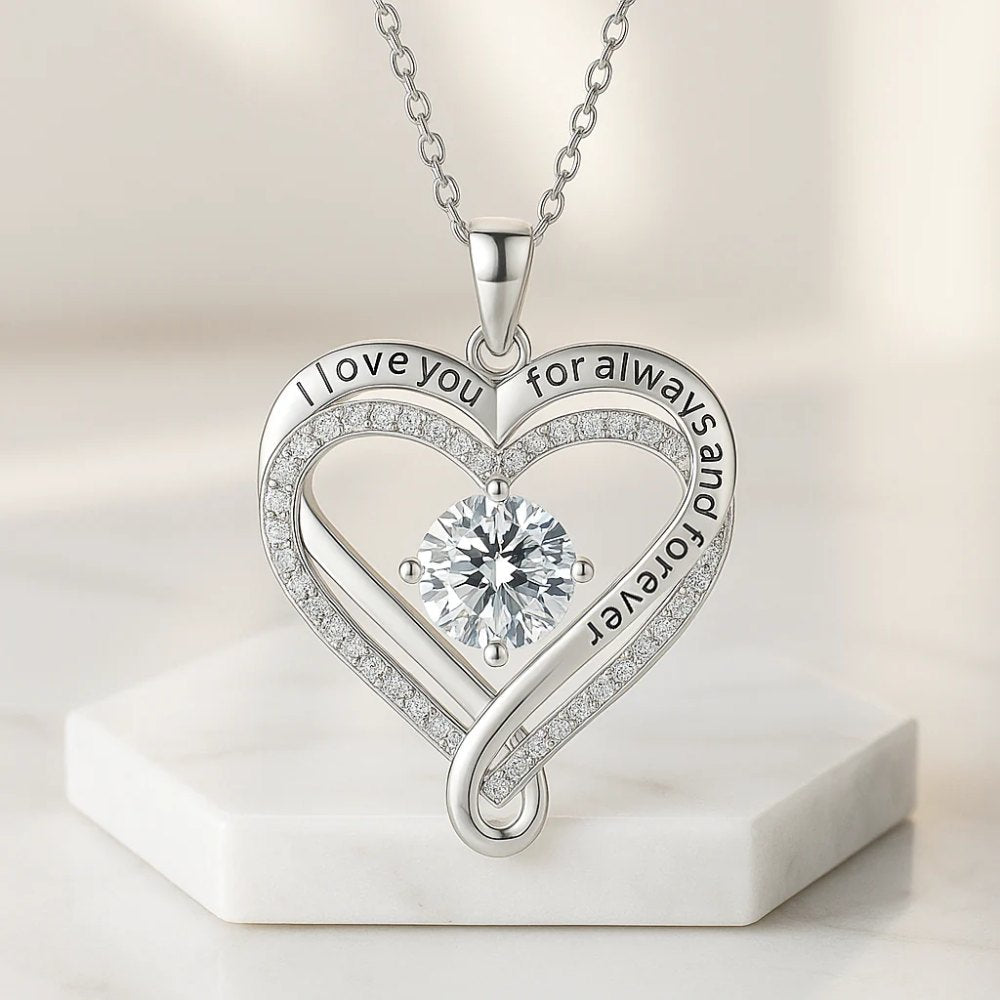 "To My Wife" Forever & Always Heart Necklace