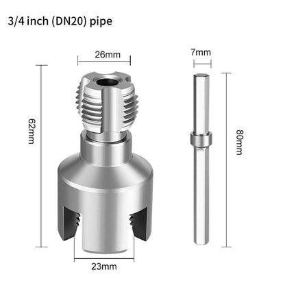 Integrated Internal & External Pipe Threading Tool
