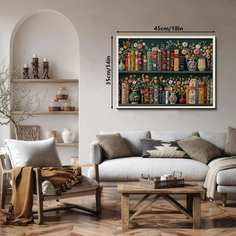 Blooming Bookshelf Jigsaw Wooden Puzzle 1000 Pieces