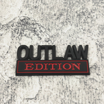 Outlaw Edition - Emblem Sticker Badge, Funny Decals for Car, Truck, SUV, Motorcycle - TE015