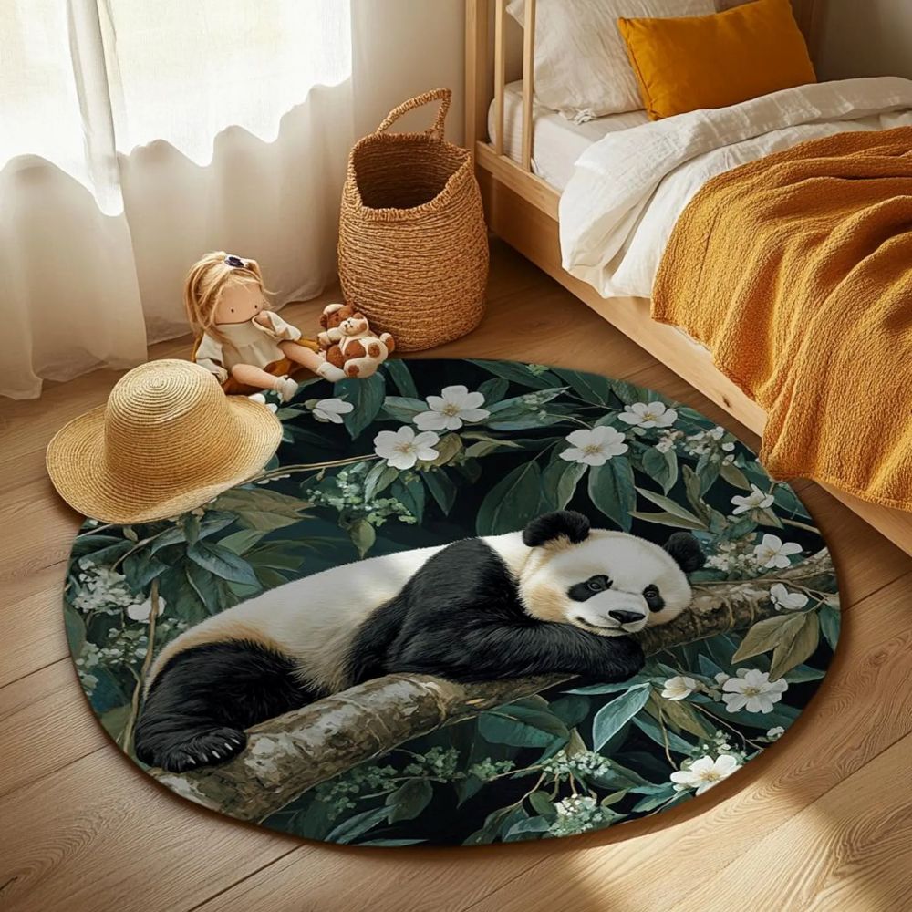 Lovely Panda - 3D Illusion Round Rug - H638