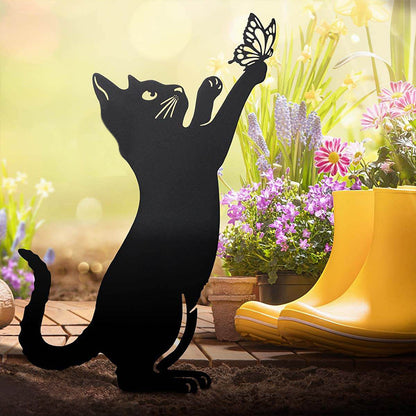 Metal Garden Art - Cats Silhouette Set
