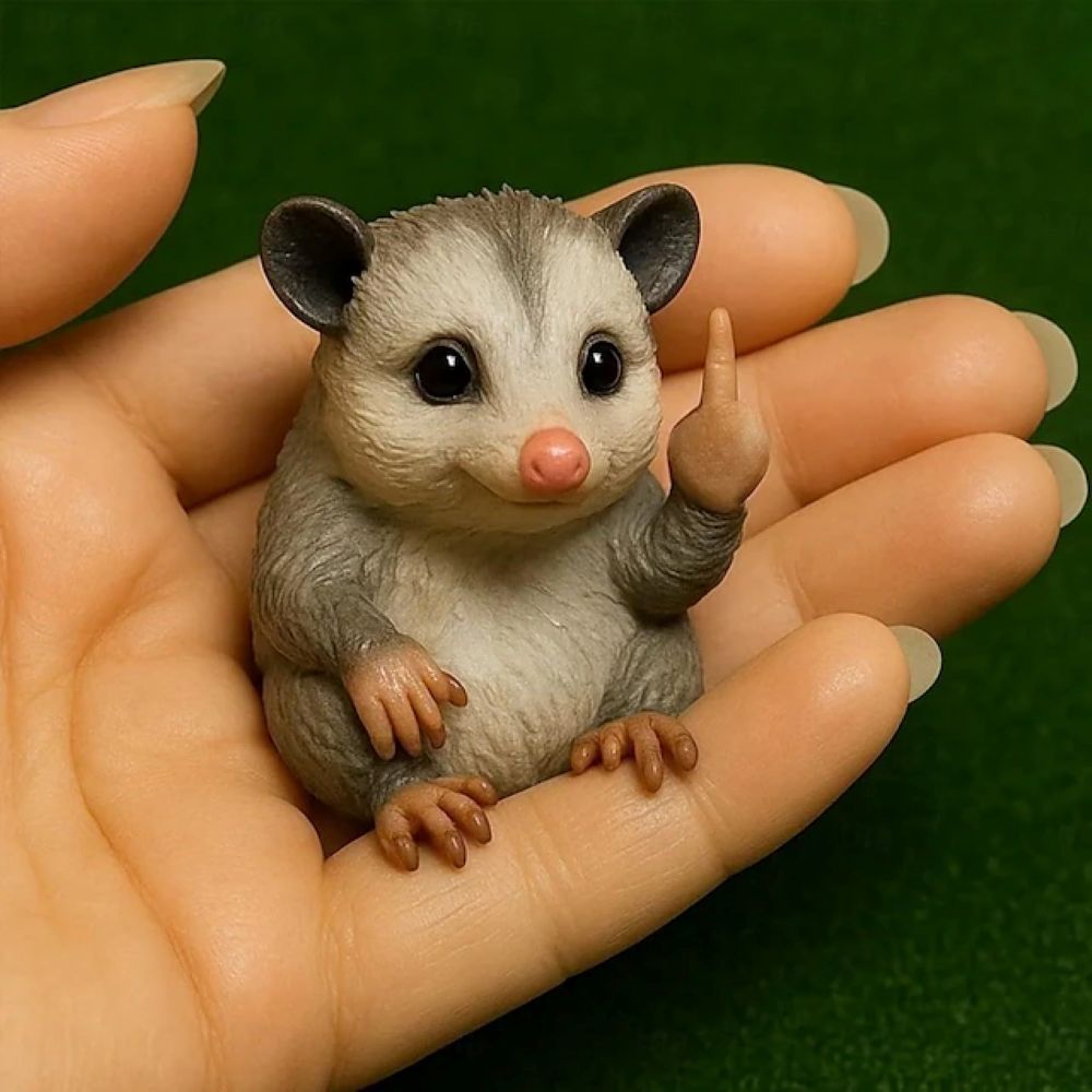 Funny Middle Finger Resin Animals