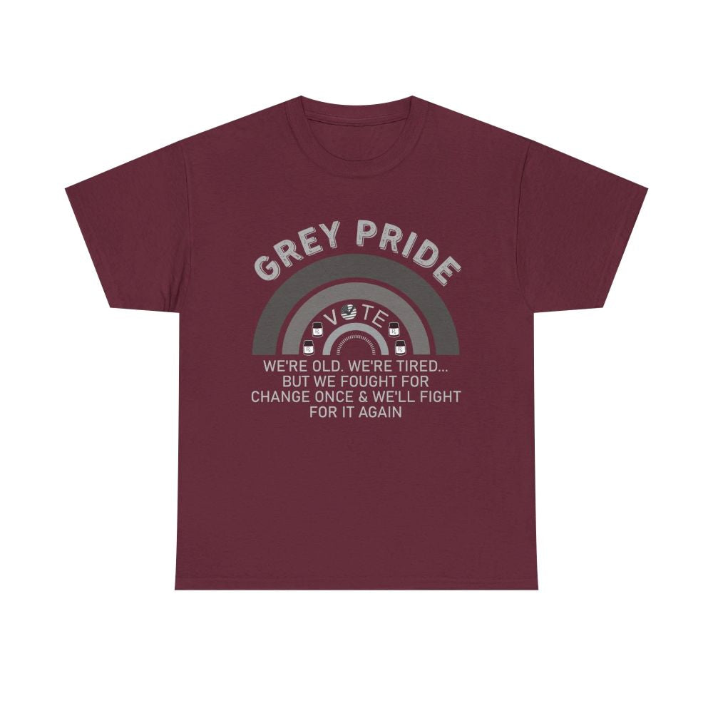 Grey Pride T-Shirt – Inspirational Aging With Strength Graphic Tee