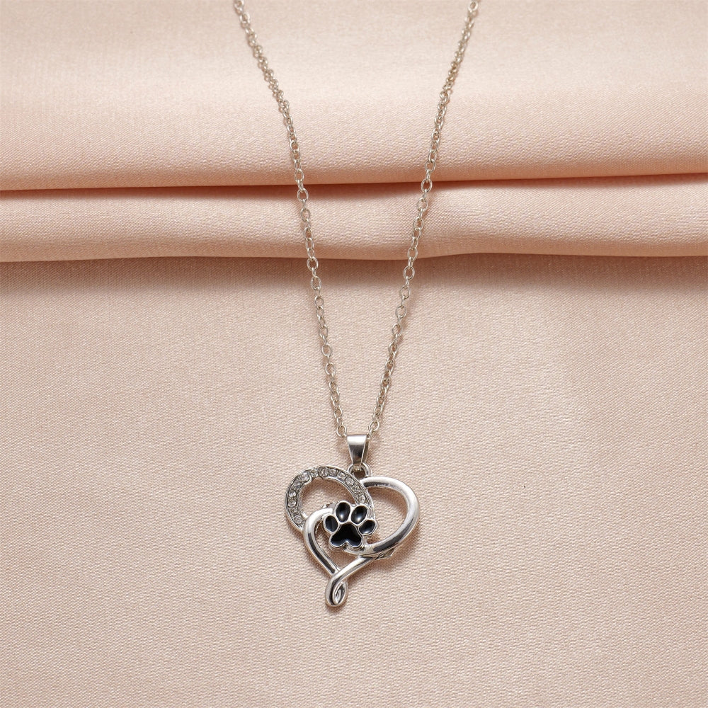 Infinite Heart Paw Necklace