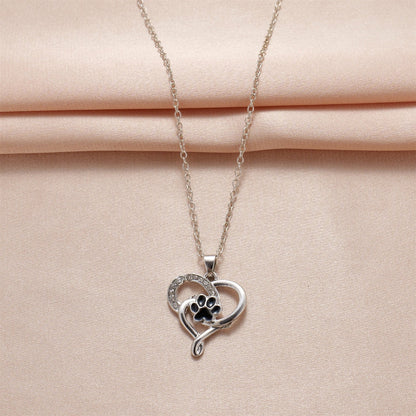 Infinite Heart Paw Necklace
