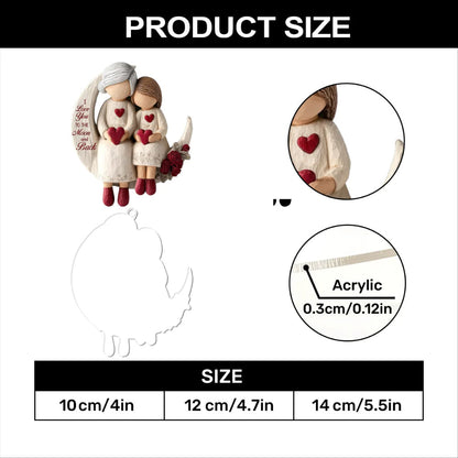 Grandma And Grandchild Moon Love - Acrylic Ornament