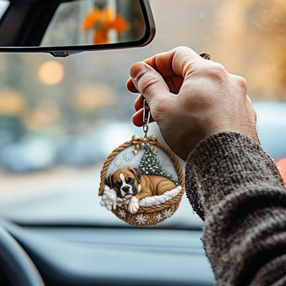Borzoi In Mini Basket Ornament - MB005