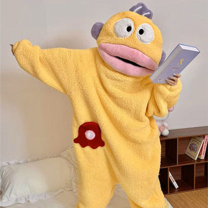 Funny Big Mouth Plush Onesie Pajamas