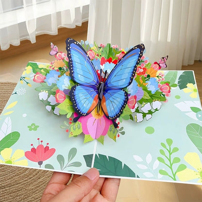 Vibrant 3D Butterfly & Daisy Pop-Up Greeting Card💐🦋