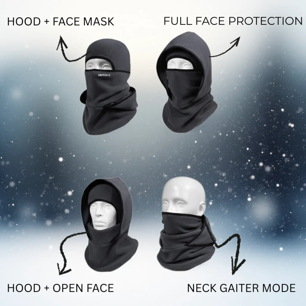 Thermal Fleece Balaclava – Windproof 3-in-1 Winter Hat, Mask & Neck Warmer