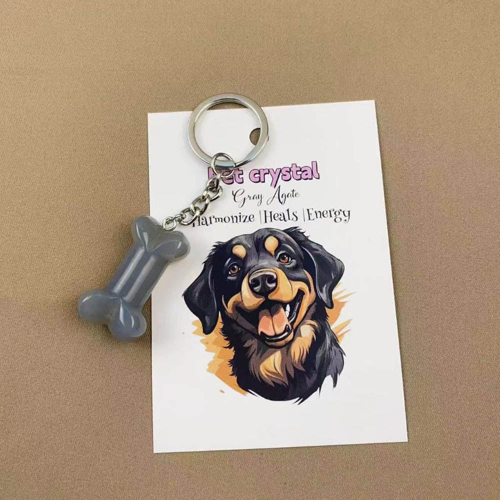 Pet Crystal Charm Keychain – Emotional Support Gift