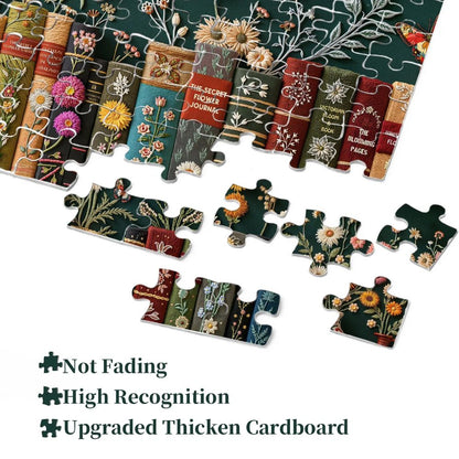 Blooming Bookshelf Jigsaw Wooden Puzzle 1000 Pieces