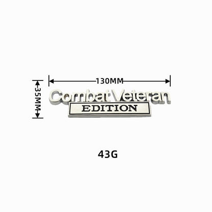 Combat Veteran - Emblem Sticker Badge, Funny Decals for Car, Truck, SUV, Motorcycle - TE007