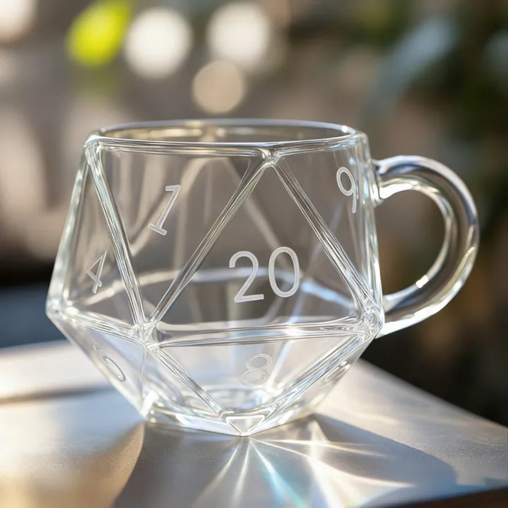 Rainbow Glass D20 Dice Cup