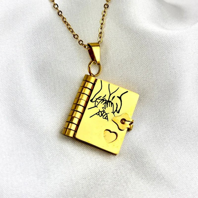 To My Incredible Son - Mini Book Message Necklace