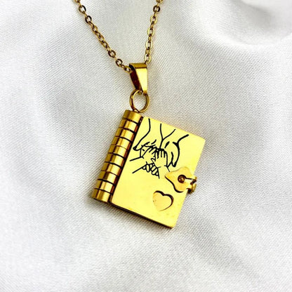 To My Incredible Son - Mini Book Message Necklace