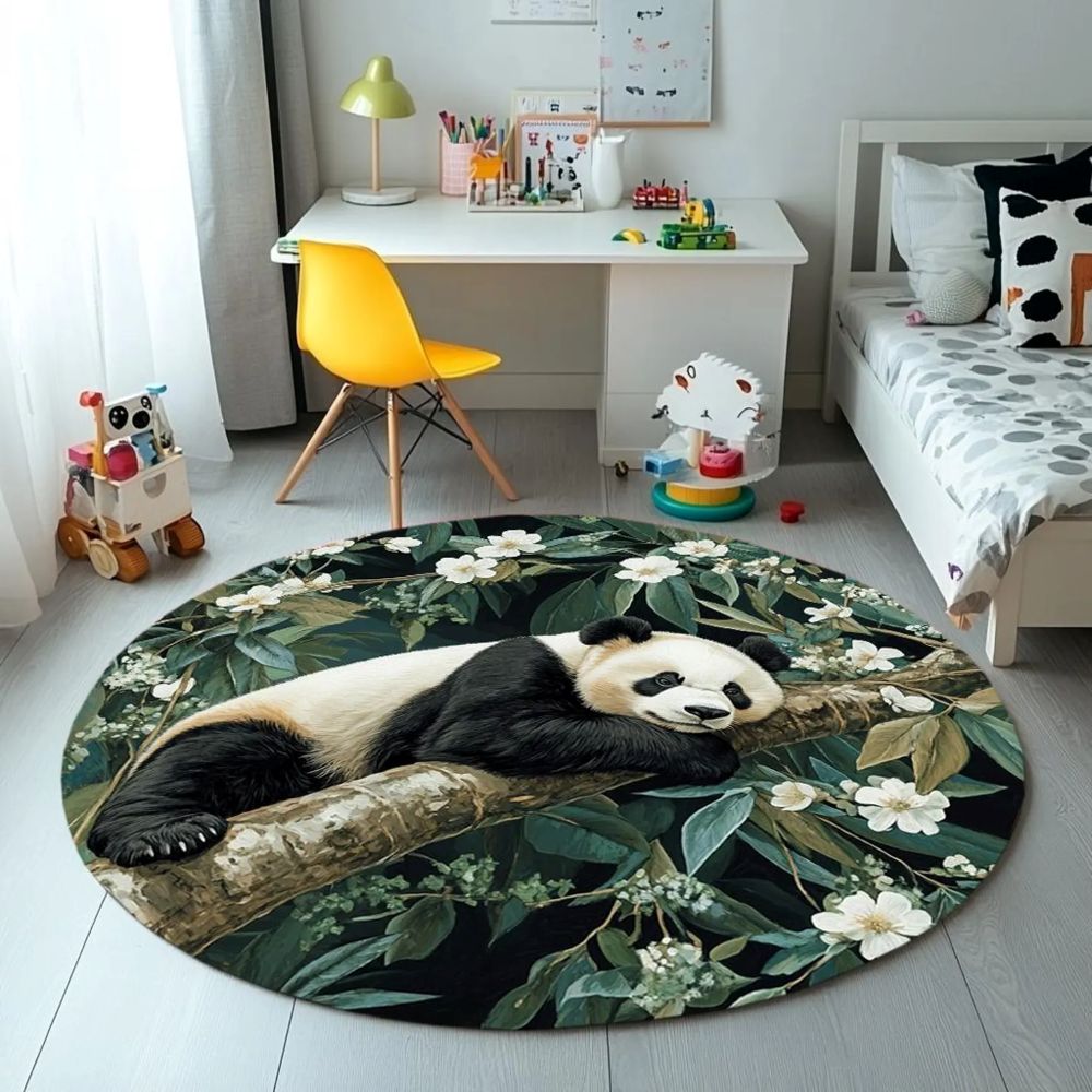 Lovely Panda - 3D Illusion Round Rug - H638