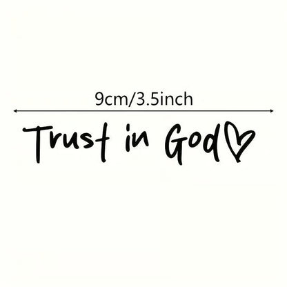 Trust in God Car Rearview Mirror Sticker - 2pcs