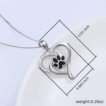 Infinite Heart Paw Necklace