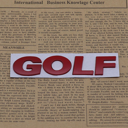 Golf - Emblem Sticker Badge, Funny Decals for Car, Truck, SUV, Motorcycle - TE033