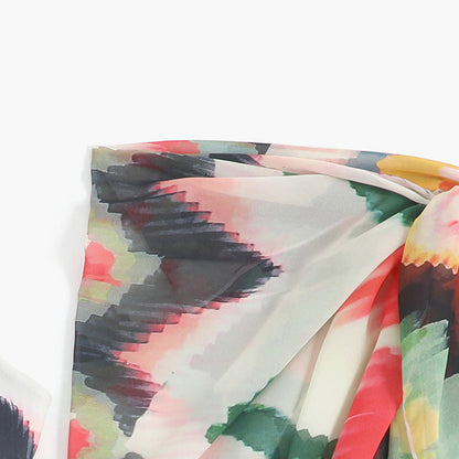 Gradient Tie Dye Wrap Hip Long Dress Two Piece Swimsuit - F380