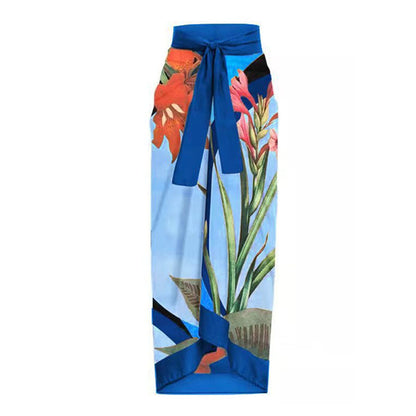 Resort Print One Piece Bikini - F381
