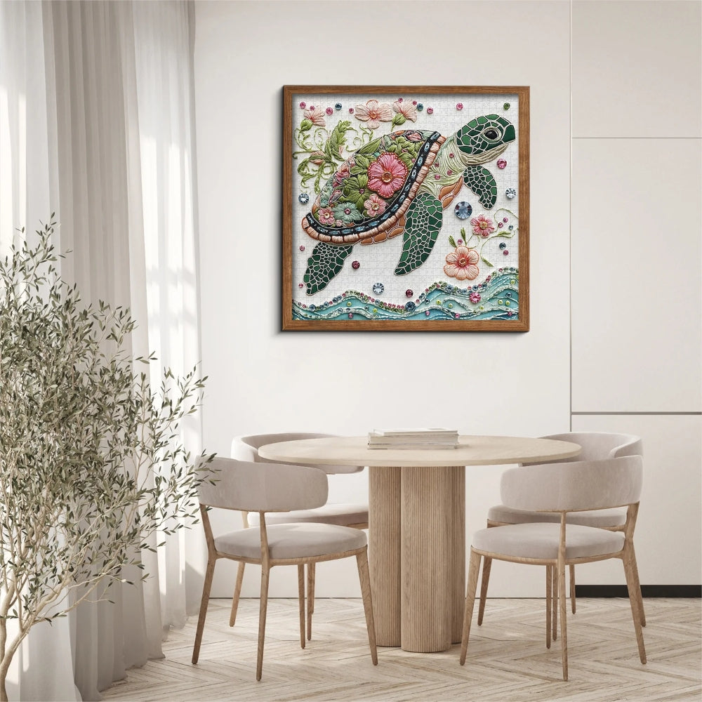 Wave Spirit Jigsaw Wooden Puzzle 1000 Pieces - Turtle